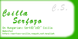 csilla serfozo business card